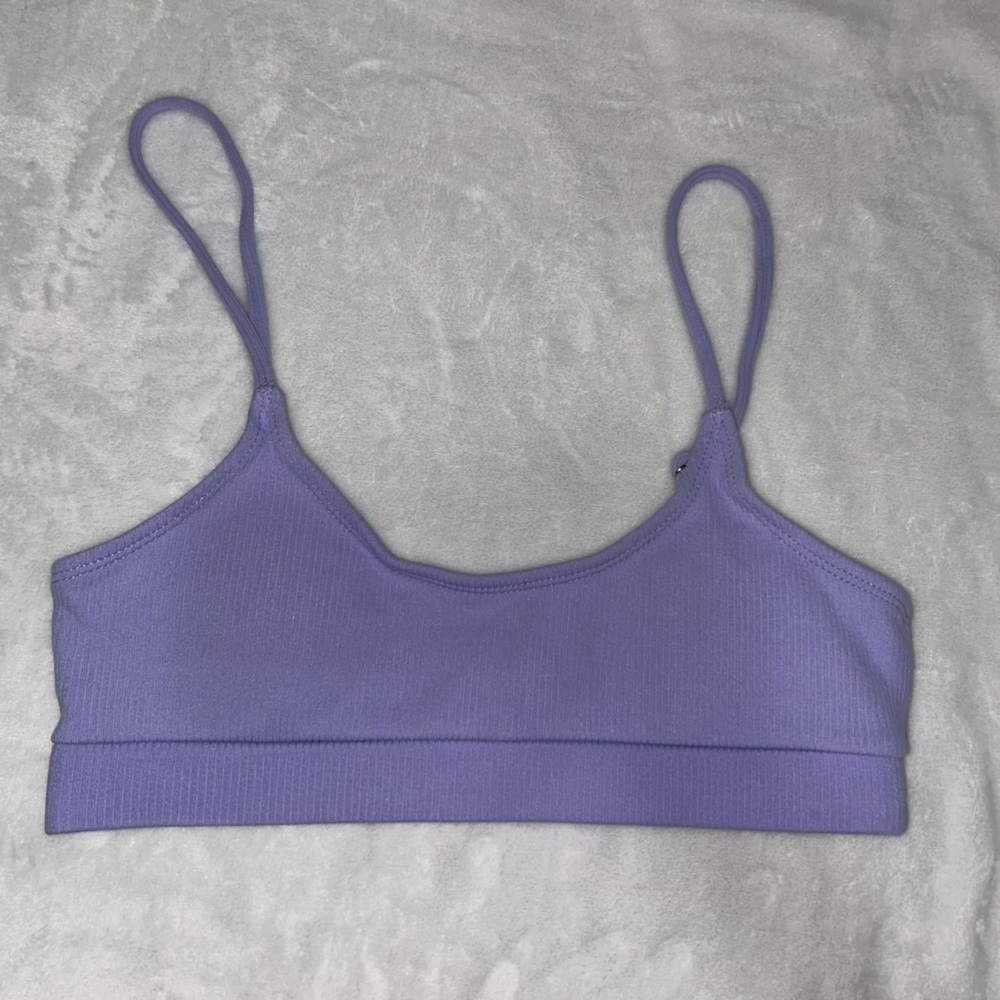 Lavender Ribbed Bikini top - Picture 1 of 3